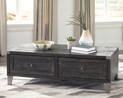 Best Furniture Outlet - Ashley Furniture - Todoe Coffee Table with Lift Top - Lift Top Cocktail Table / Dark Gray - T901-9