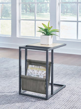 Best Furniture Outlet - Ashley Furniture - Freslowe Chairside End Table - Chair Side End Table / Light Brown/Black - T931-107