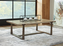 Best Furniture Outlet - Ashley Furniture - Dalenville Coffee Table - Rectangular Cocktail Table / Gray - T965-1
