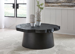 Best Furniture Outlet - Ashley Furniture - Wimbell Coffee Table - Round Cocktail Table / Black - T970-8