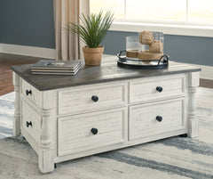Best Furniture Outlet - Ashley Furniture - Havalance Lift-Top Coffee Table - Lift Top Cocktail Table / White/Gray - T994-20