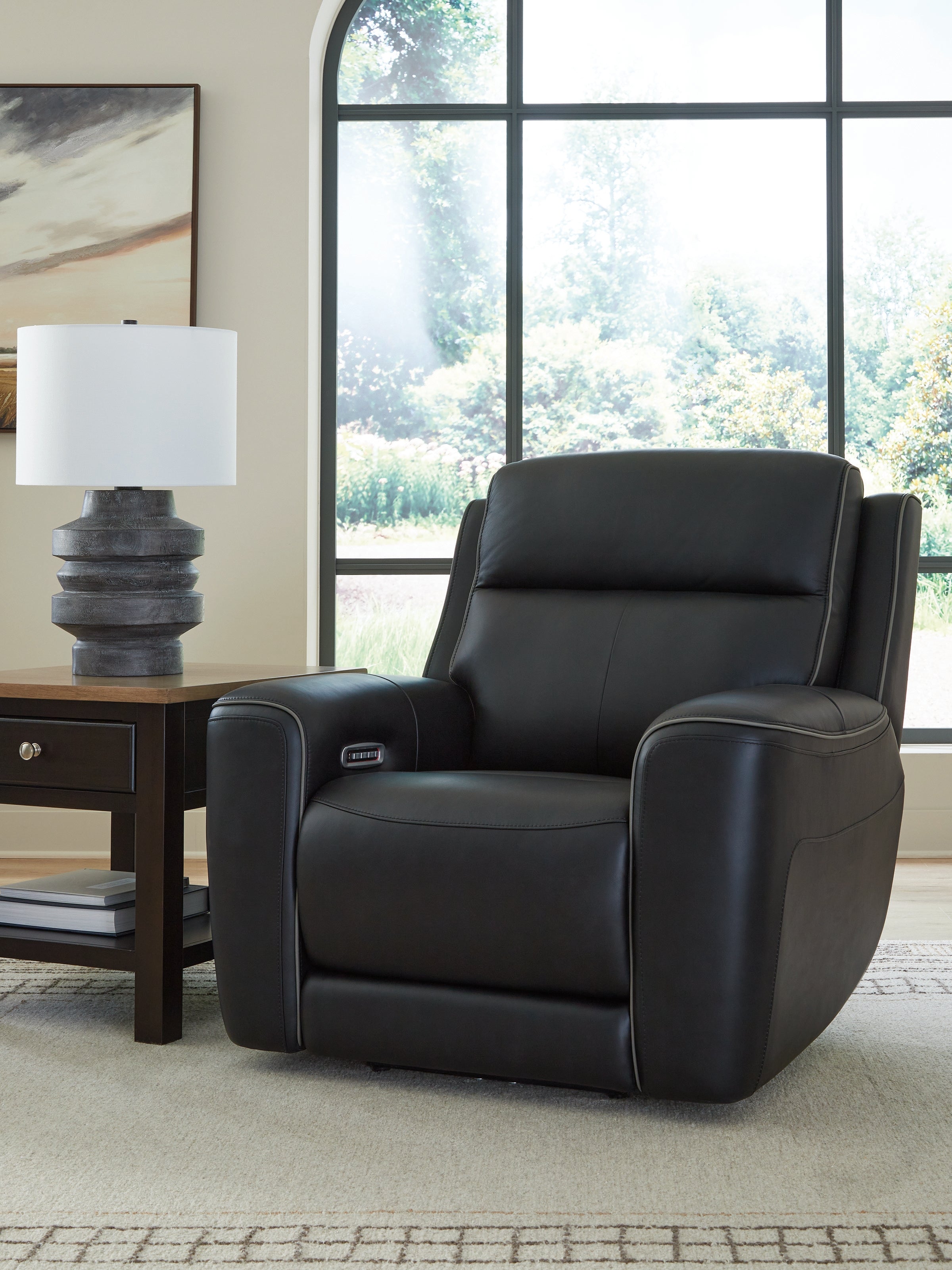 Best Furniture Outlet - Ashley Furniture - 5Z-Comfort Living Room - PWR Recliner/ADJ Headrest / Onyx - PCU1090213