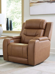 Best Furniture Outlet - Ashley Furniture - Knightington Living Room - Power Recliner w/Audio Seating / Caramel - PCU1160013A