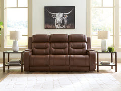Best Furniture Outlet - Ashley Furniture - Knightington Living Room - PWR REC Sofa w/Audio Seating / Brown - PCU1160215A