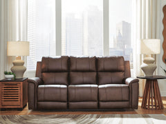 Best Furniture Outlet - Ashley Furniture - Bleckley Living Room - PWR REC Sofa with ADJ Headrest / Espresso - PCU1200115