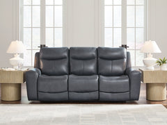 Best Furniture Outlet - Ashley Furniture - Next Move Living Room - PWR REC Loveseat/CON/ADJ HDRST / Mahogany - PCU1210218