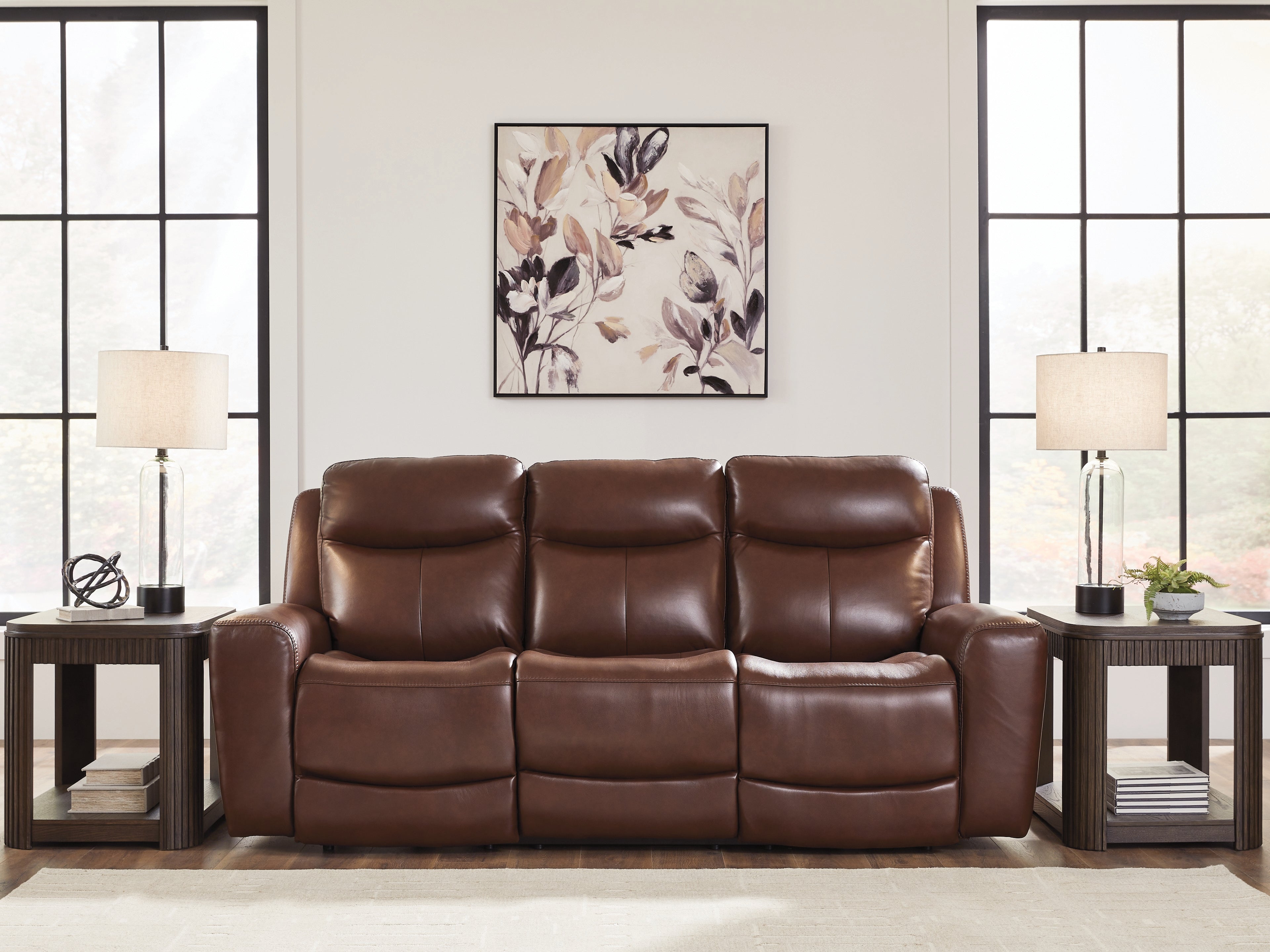 Best Furniture Outlet - Ashley Furniture - Next Move Living Room - PWR REC Sofa with ADJ Headrest / Mahogany - PCU1210215