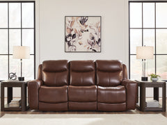 Best Furniture Outlet - Ashley Furniture - Next Move Living Room - PWR REC Sofa with ADJ Headrest / Mahogany - PCU1210215