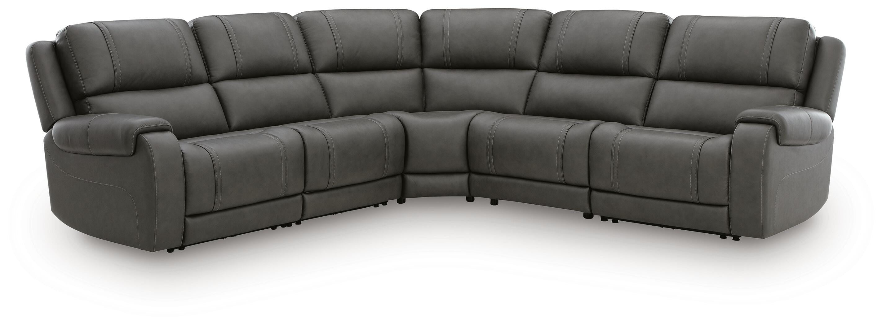 Best Furniture Outlet - Ashley Furniture - 5Z - Pittson Sectional - 5-Piece Power Reclining Sectional - PCU12600S9
