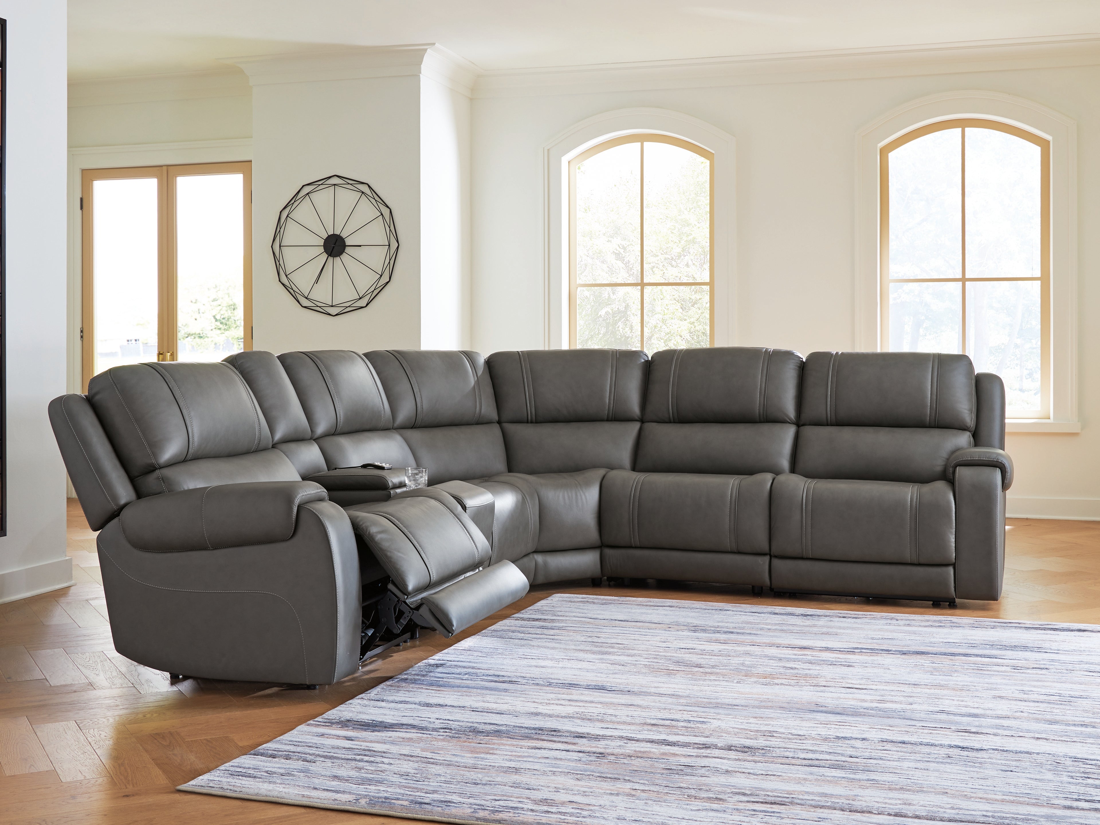 Best Furniture Outlet - Ashley Furniture - 5Z - Pittson Sectional - 6-Piece Power Reclining Sectional - PCU12600S5