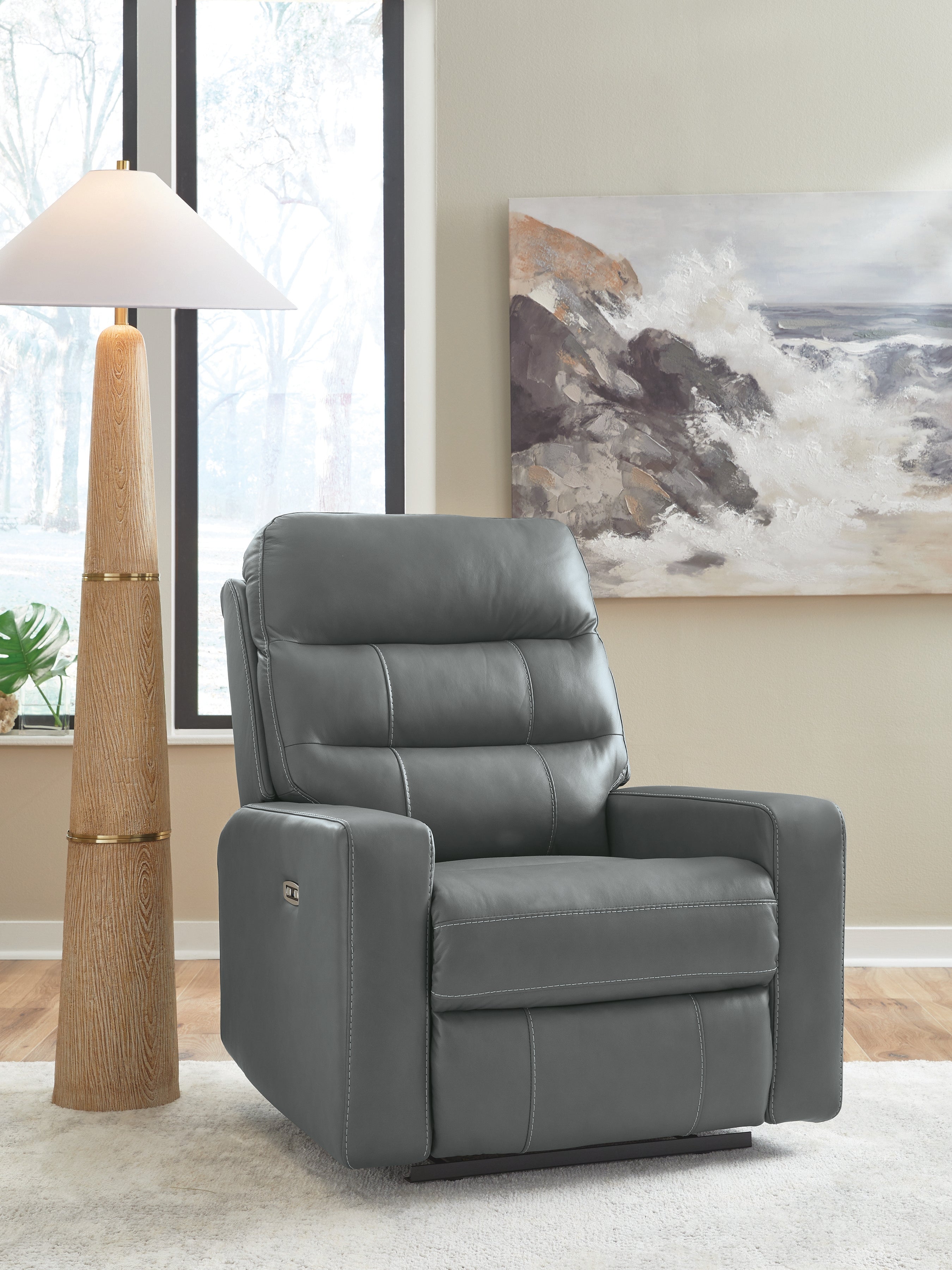 Best Furniture Outlet - Ashley Furniture - Pennacle Pier Living Room - PWR Recliner/ADJ Headrest / Tideon - PCU1350113