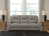 Best Furniture Outlet - Ashley Furniture - Real Moments Living Room - PWR REC Sofa w/Audio Seating - PCU1370015A