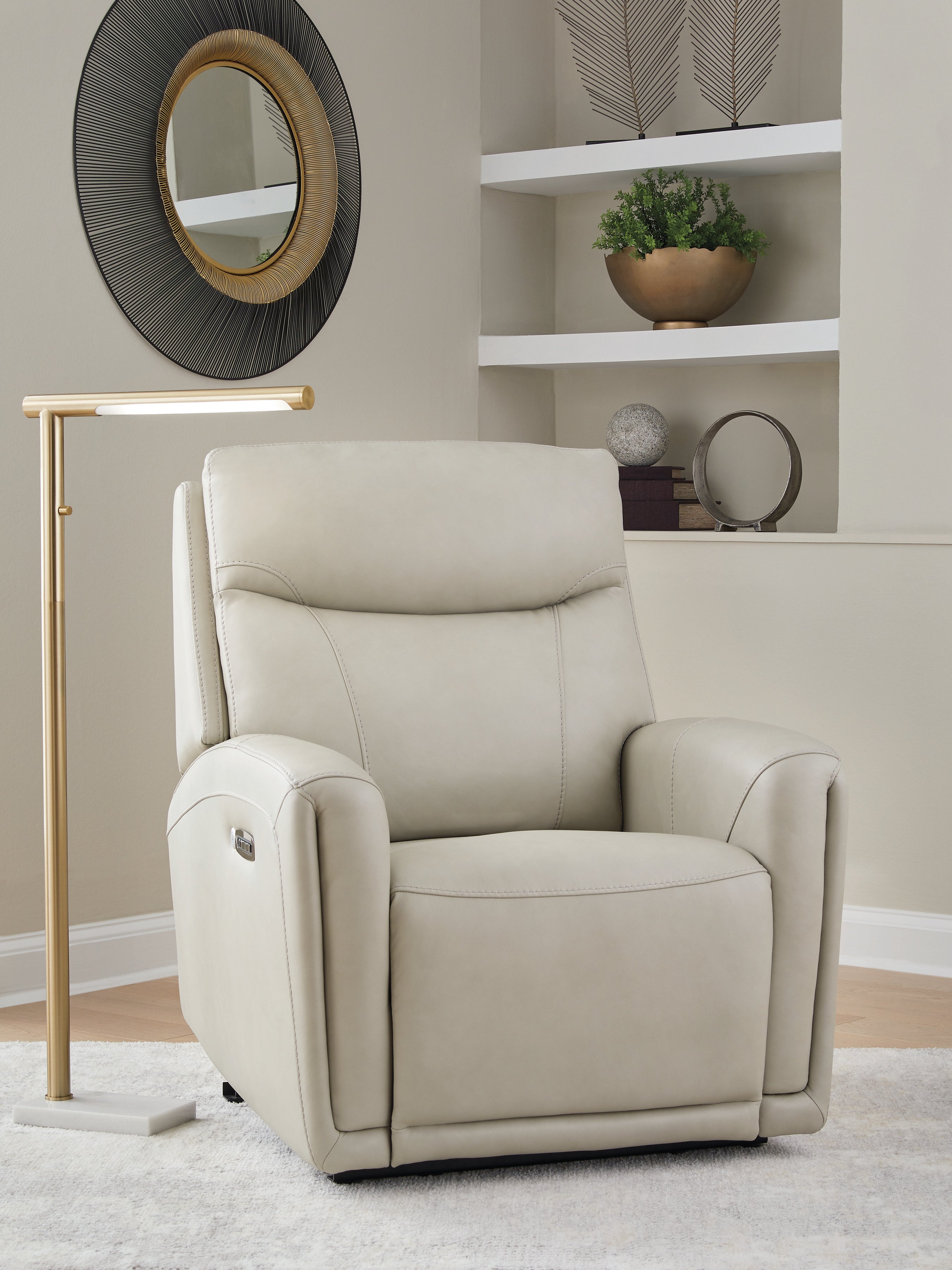 Best Furniture Outlet - Ashley Furniture - Pincara Living Room - PWR AutoGlide REC/ADJ Headrest - PCU1380042