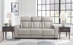 Best Furniture Outlet - Ashley Furniture - Boyington Living Room - PWR REC Sofa with ADJ Headrest / Gray - U2710515