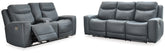 Best Furniture Outlet - Ashley Furniture - Mindanao Power Reclining Sofa and Loveseat - Power Reclining Sofa and Loveseat / Coconut - U59505U1