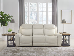 Best Furniture Outlet - Ashley Furniture - Mindanao Living Room - PWR REC Sofa with ADJ Headrest / Coconut - U5950515