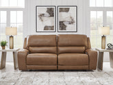 Best Furniture Outlet - Ashley Furniture - DeepWakes Living Room - 2 Seat PWR REC Sofa ADJ HDREST / Caramel - PCU6260647