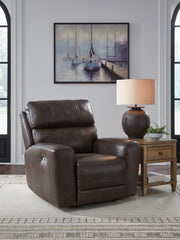 Best Furniture Outlet - Ashley Furniture - Crossplex Living Room - PWR Recliner/ADJ Headrest / Smoke - PCU6450613