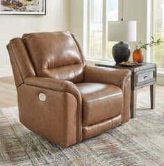 Best Furniture Outlet - Ashley Furniture - Trasimeno Living Room - PWR Recliner/ADJ Headrest / Caramel - U8281513