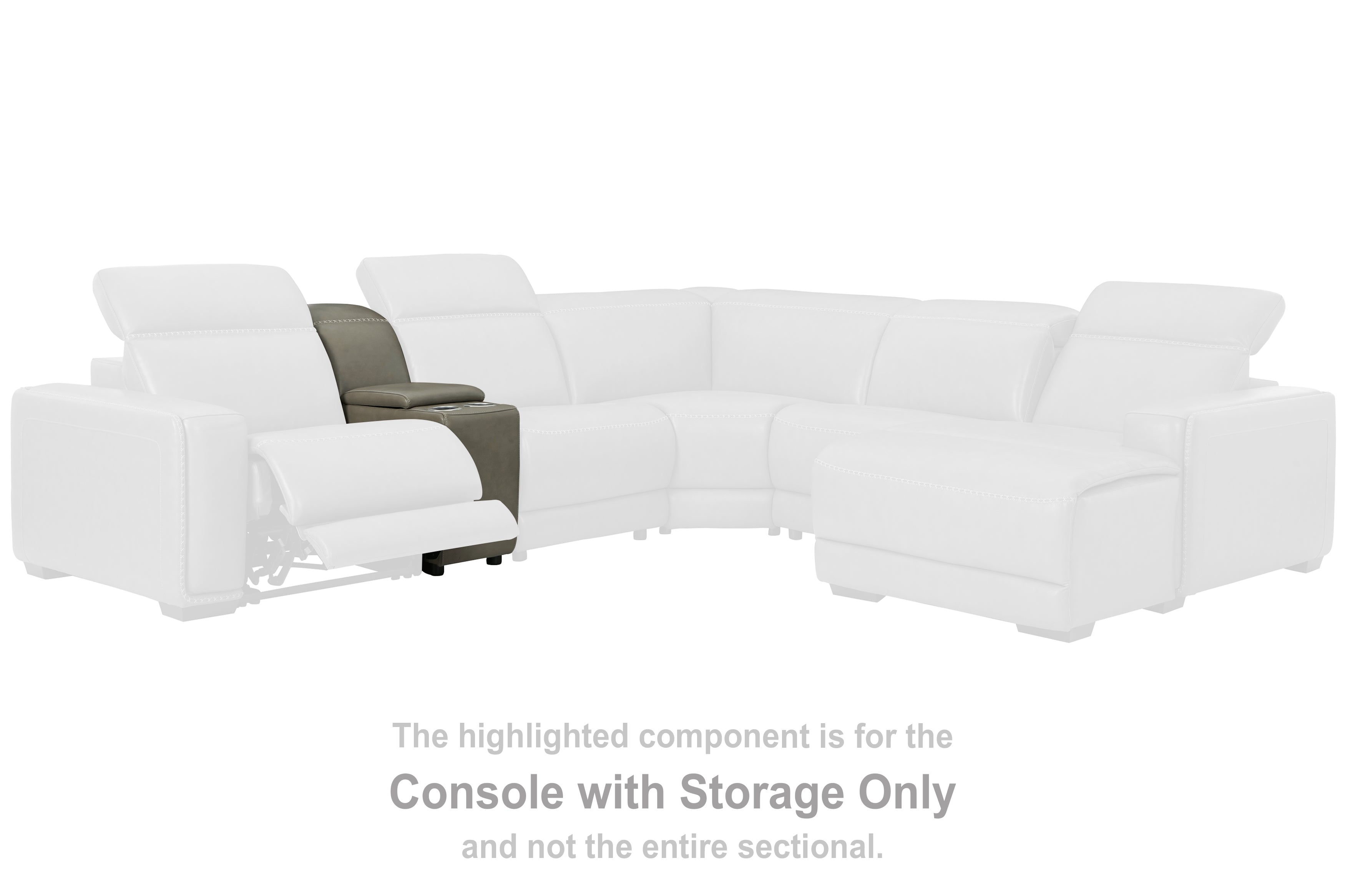 Best Furniture Outlet - Ashley Furniture - Correze Sectional - Console with Storage / Gray - U9420257