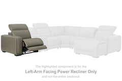 Best Furniture Outlet - Ashley Furniture - Correze Sectional - LAF Zero Wall Power Recliner / Gray - U9420258