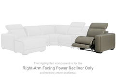 Best Furniture Outlet - Ashley Furniture - Correze Sectional - RAF Zero Wall Power Recliner / Gray - U9420262