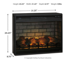 Entertainment Accessories Electric Infrared Fireplace Insert