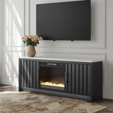 Best Furniture Outlet - Ashley Furniture - Cadmori 63" TV Stand with Electric Fireplace - 63" TV Stand with Electric Fireplace - W2616W1