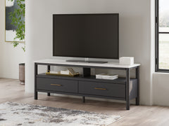 Best Furniture Outlet - Ashley Furniture - Cadmori TV Stand - 72" / Black/White - W2616-68