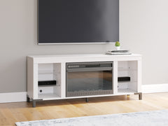 Best Furniture Outlet - Ashley Furniture - Brollevi TV Stand - 60" with Electric Fireplace / White - W2722-168