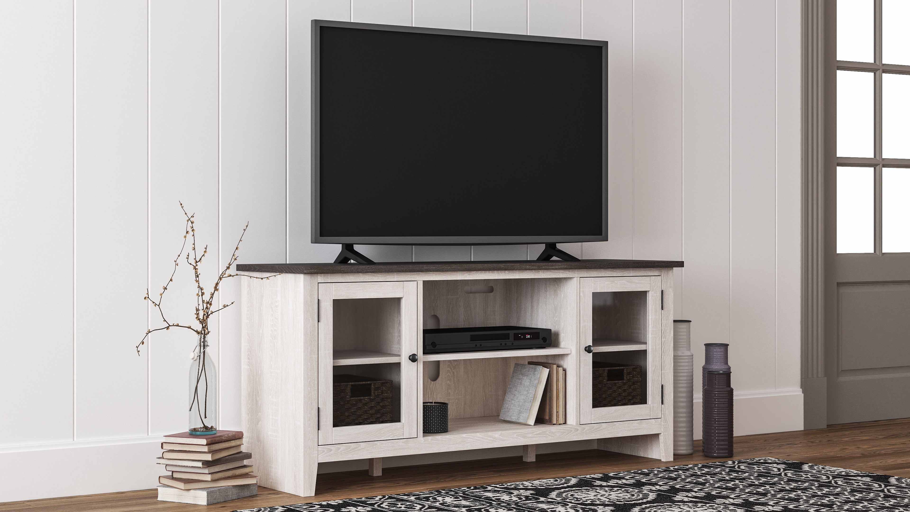 Best Furniture Outlet - Ashley Furniture - Dorrinson 60" TV Stand - 60" / Two-tone - W287-68