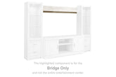 Best Furniture Outlet - Ashley Furniture - Bellaby Entertainment Center - 4-Piece Entertainment Center / Whitewash - W331W2