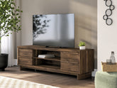 Best Furniture Outlet - Ashley Furniture - Zadilyn 72" TV Stand - 72" / Brown - W3367-68