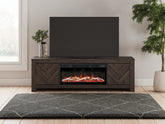 Best Furniture Outlet - Ashley Furniture - Cayboni 71" TV Stand with Electric Fireplace - 71" TV Stand with Electric Fireplace / Black - W3789W1