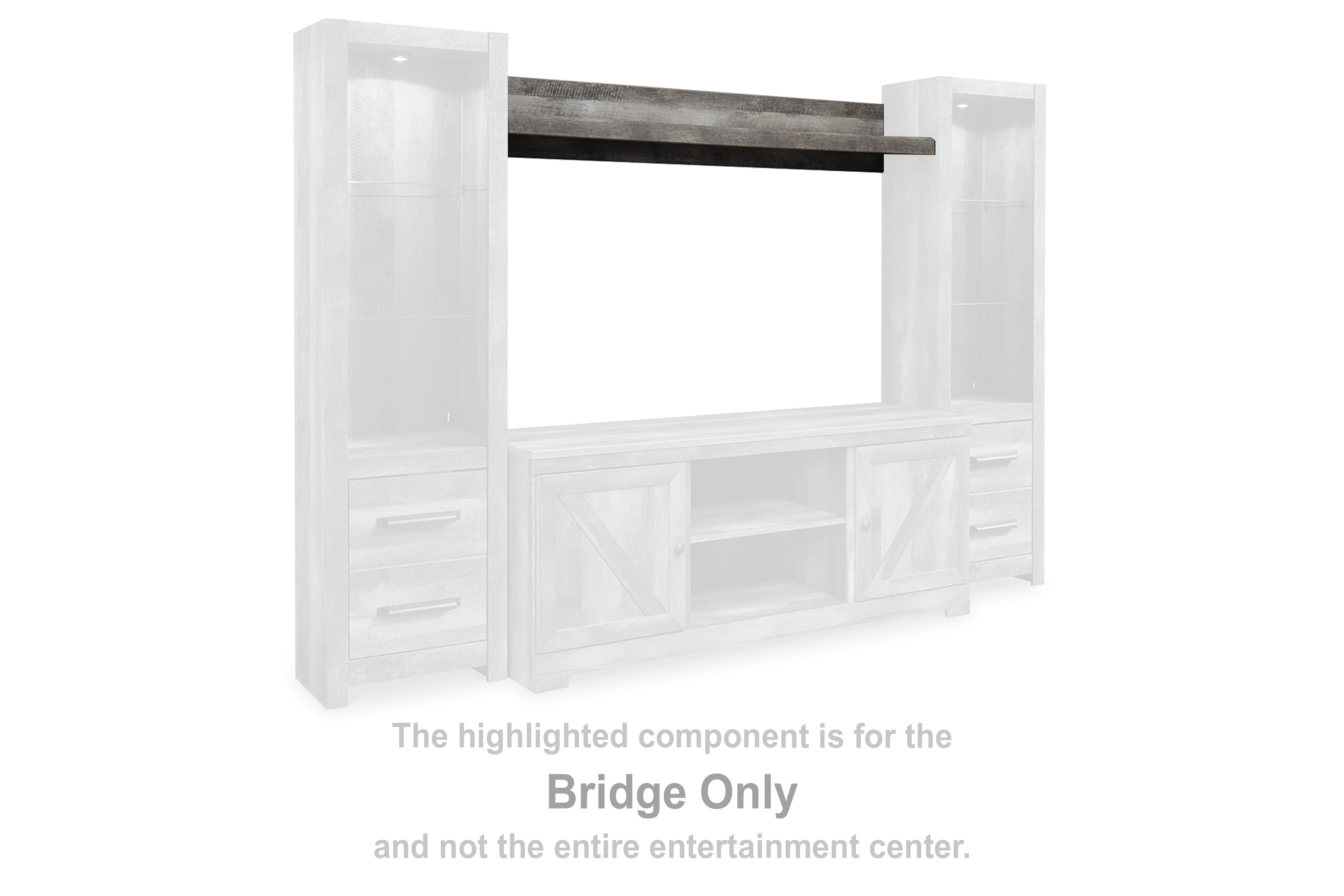 Best Furniture Outlet - Ashley Furniture - Wynnlow Entertainment Center - Bridge / Gray - W440-27