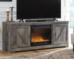 Best Furniture Outlet - Ashley Furniture - Wynnlow 63" TV Stand with Electric Fireplace - 63" TV Stand with Electric Fireplace / Gray - W440W4