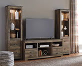 Best Furniture Outlet - Ashley Furniture - Trinell 3-Piece Entertainment Center - 3-Piece Entertainment Center / Brown - W446W18