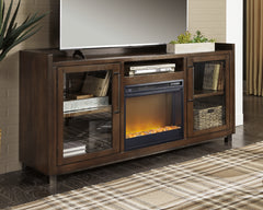 Best Furniture Outlet - Ashley Furniture - Starmore 70" TV Stand with Electric Fireplace - 70" TV Stand with Electric Fireplace / Brown - W633W4