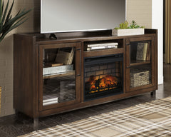 Best Furniture Outlet - Ashley Furniture - Starmore 70" TV Stand with Electric Fireplace - 70" TV Stand with Electric Fireplace / Brown - W633W5