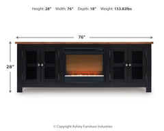 Wildenauer 76" TV Stand with Electric Fireplace