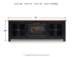 Wildenauer 76" TV Stand with Electric Fireplace