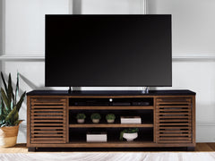 Best Furniture Outlet - Ashley Furniture - Kallari 84" TV Stand - 84" / Warm Brown/Black - W737-78