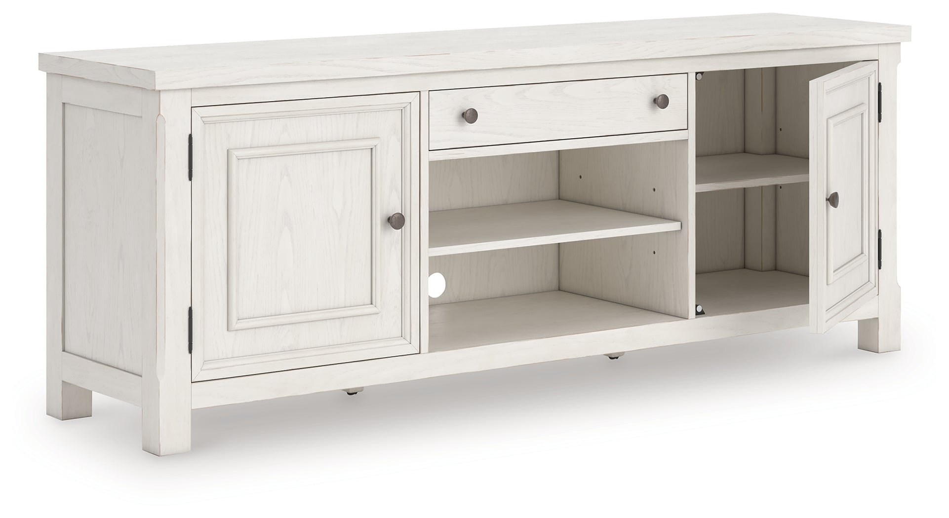 Best Furniture Outlet - Ashley Furniture - Robbinsdale 72" TV Stand - 72" / Antique White - W742-68
