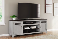 Best Furniture Outlet - Ashley Furniture - Darborn 88" TV Stand - 88" / Gray/Brown - W796-68