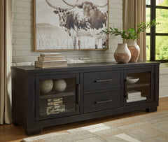 Best Furniture Outlet - Ashley Furniture - Galliden 80" TV Stand - 80" / Black - W841-168