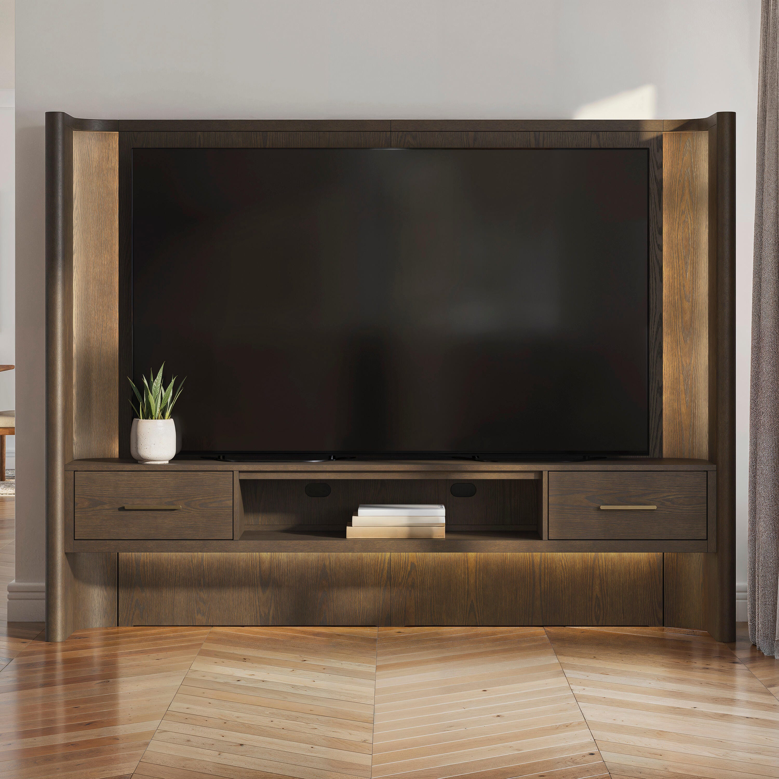 Best Furniture Outlet - Ashley Furniture - Darimore TV Wall Console - TV Wall Console - W984W1