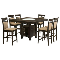 Gabriel 7-piece Square Counter Height Dining Set Cappuccino
