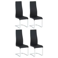 Best Furniture Outlet - Coaster - Montclair Upholstered Dining Side Chair Black (Set of 4) - 100515BLK