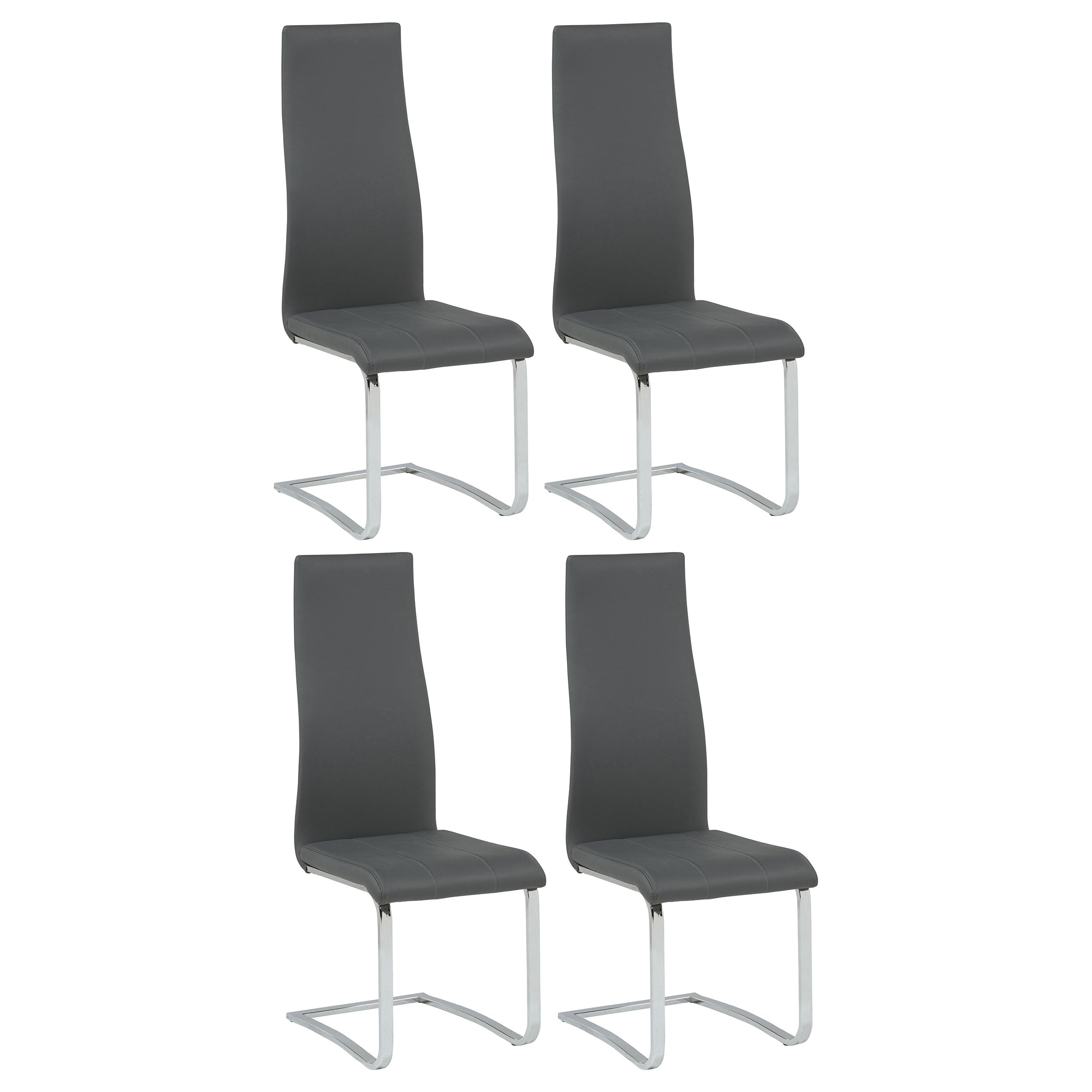 Best Furniture Outlet - Coaster - Montclair Upholstered Dining Side Chair Grey (Set of 4) - 100515GRY