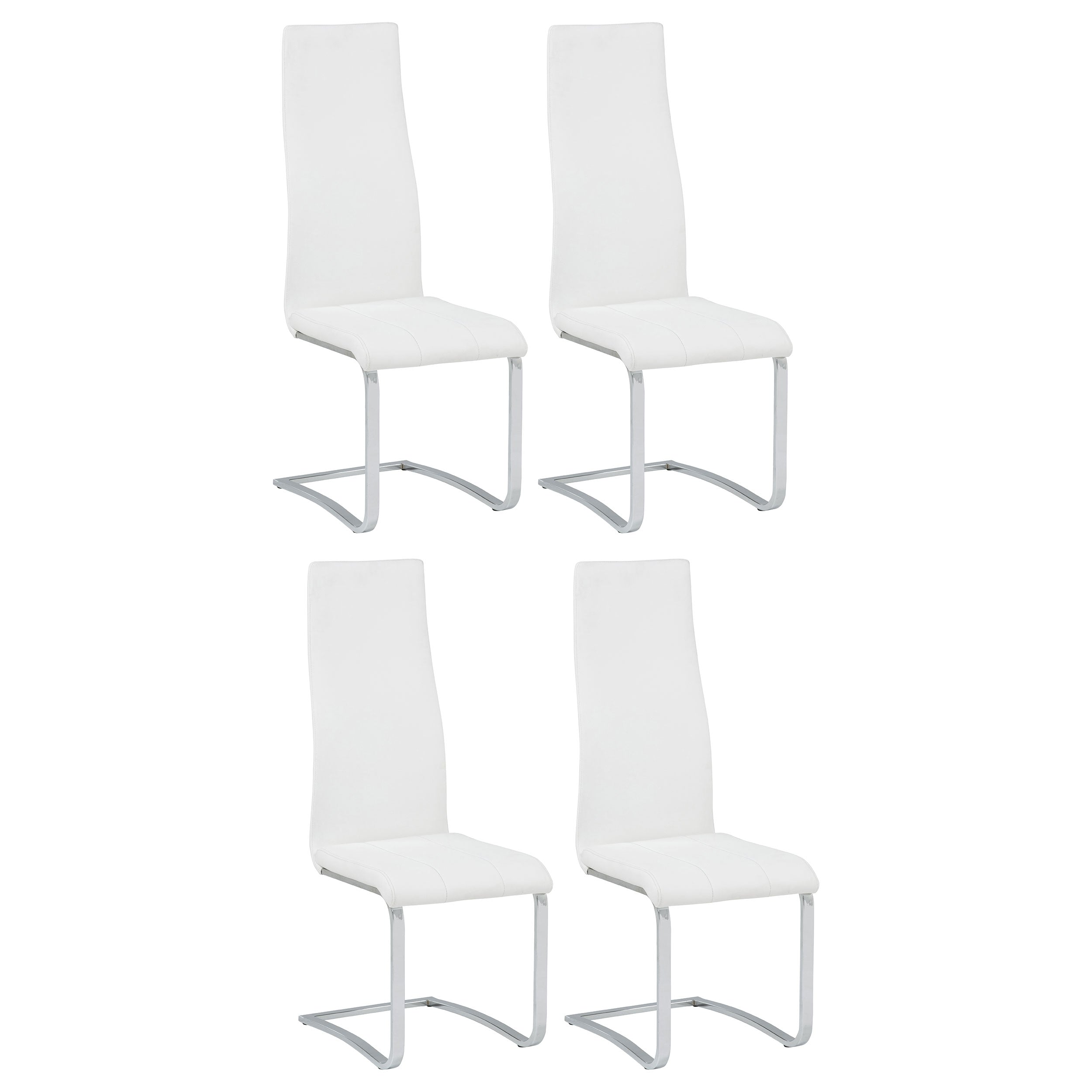 Best Furniture Outlet - Coaster - Montclair Upholstered Dining Side Chair White (Set of 4) - 100515WHT